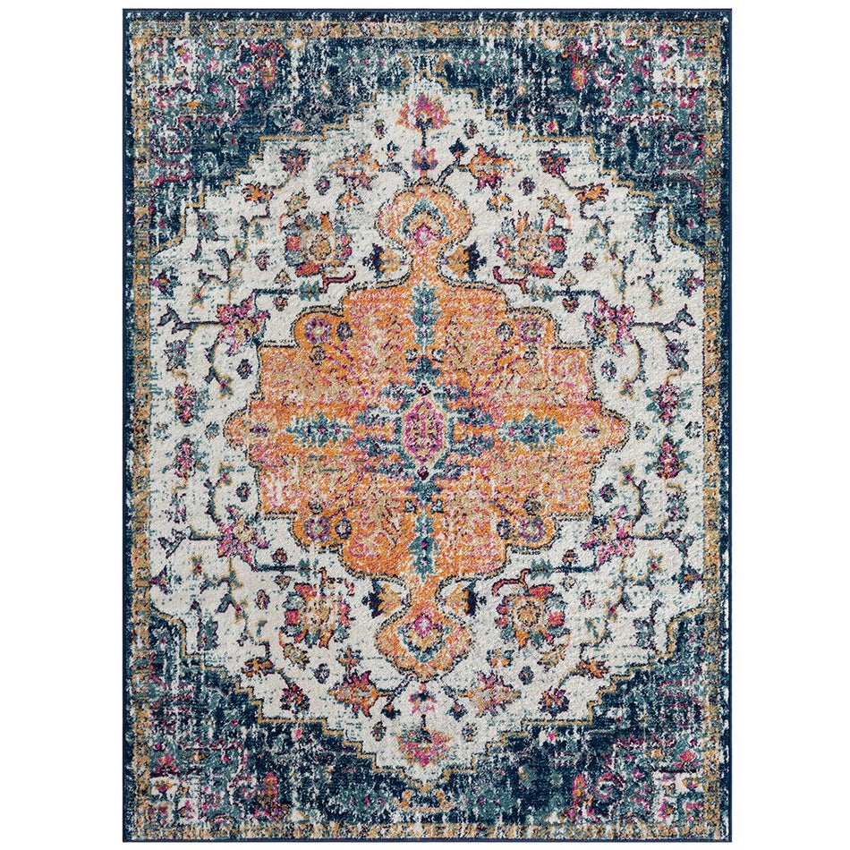 Mateo Boho Medallion Woven Area Rug - Blue Multi - 8x10'