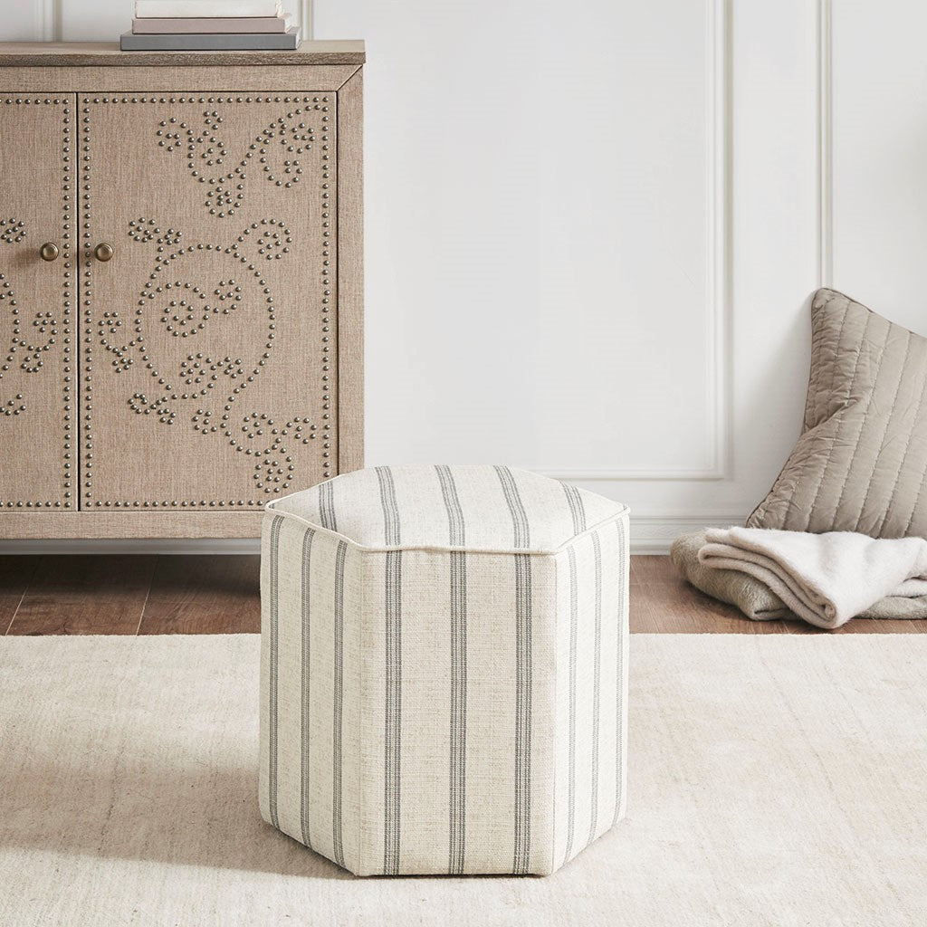 Martha Stewart Ellen Accent Ottoman - Natural 