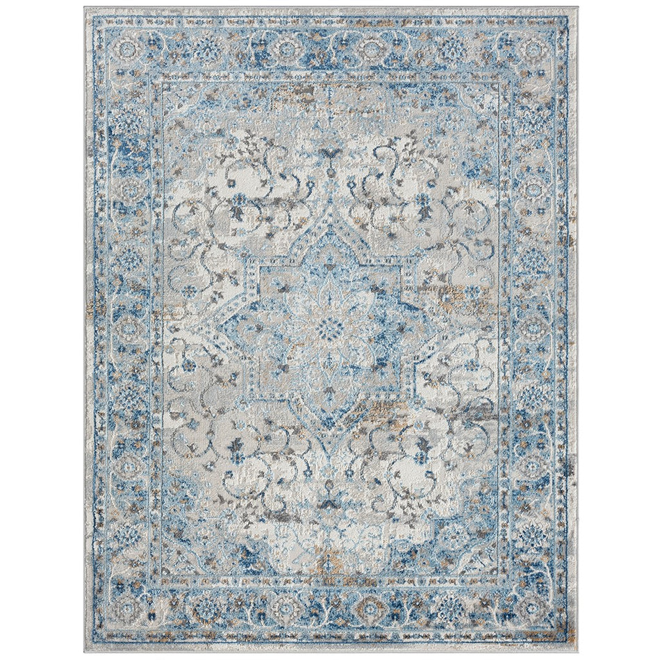 Frances Medallion Woven Area Rug - Blue - 6x9'