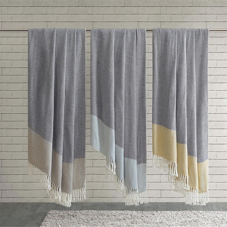 Urban Habitat Lexi Color Block Throw - Taupe - 50x60"