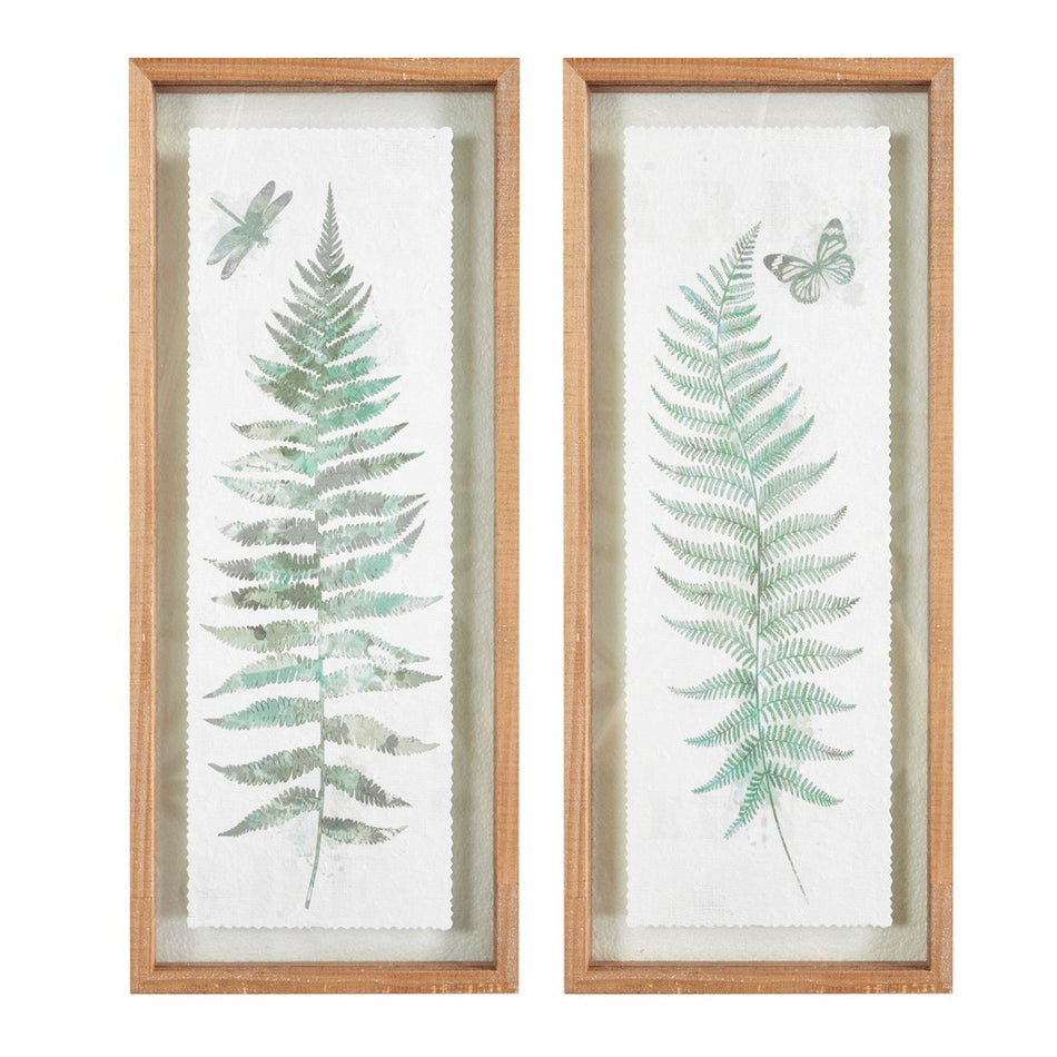 Linden Fern 2 Piece Set Framed Wall Decor - Natural