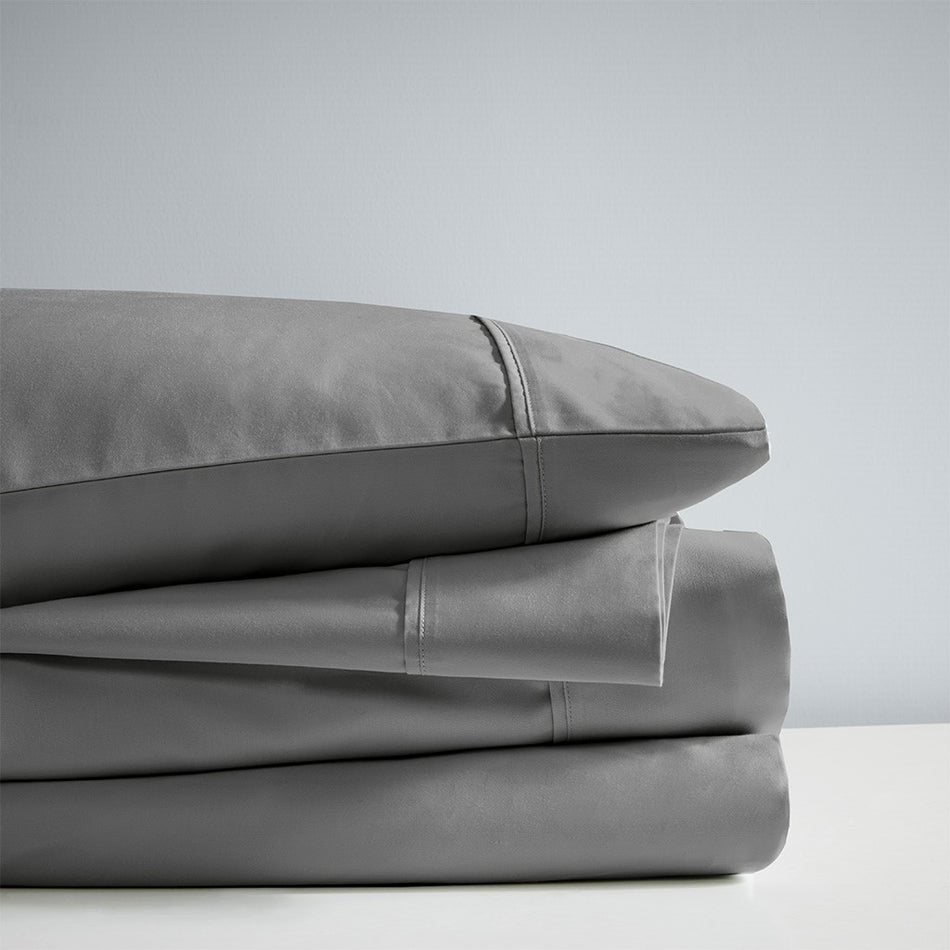 1000 Thread Count HeiQ Smart Temperature Cotton Blend 4 PC Sheet Set - Charcoal - Full Size