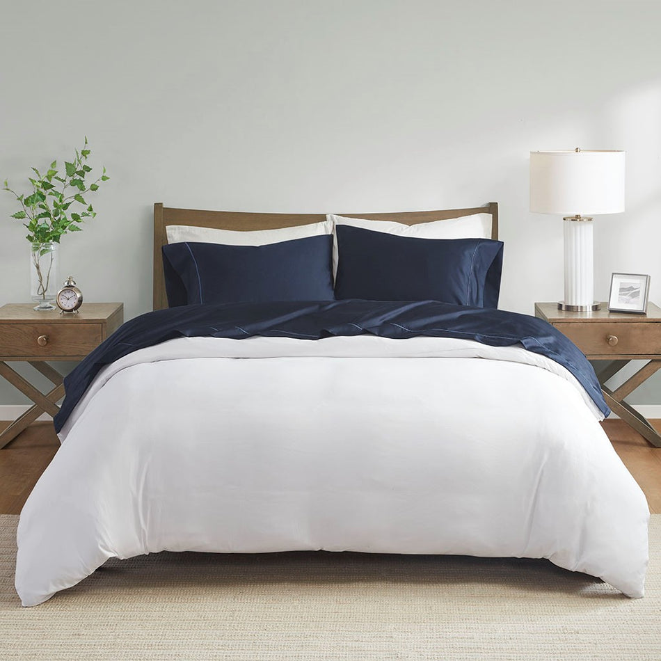 600 Thread Count Pima Cotton Sheet Set - Navy - Cal King Size