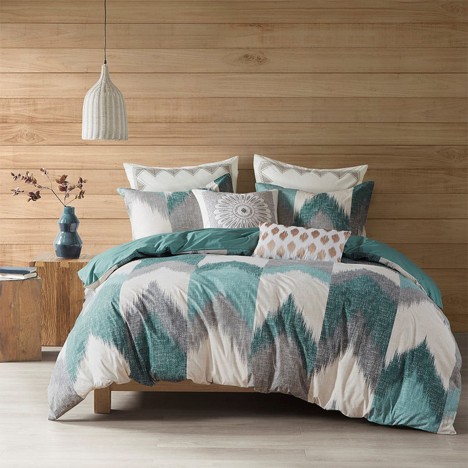 Alpine 3 Piece Duvet Cover Mini Set - Aqua - Full Size / Queen Size