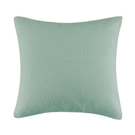 INK+IVY Bree Knit Euro Pillow Cover - Aqua - 26x26"