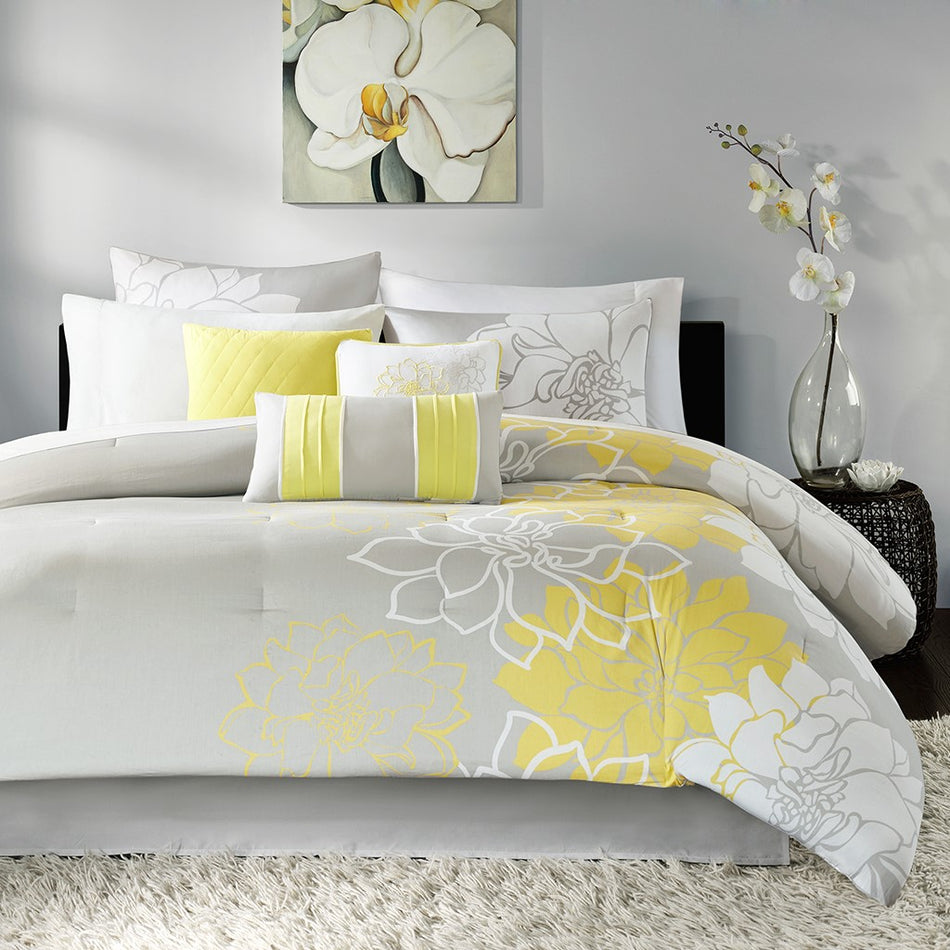 Lola Comforter Set - Yellow - Queen Size