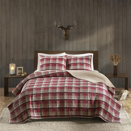 Woolrich Tasha Quilt Mini Set - Red - Full Size / Queen Size