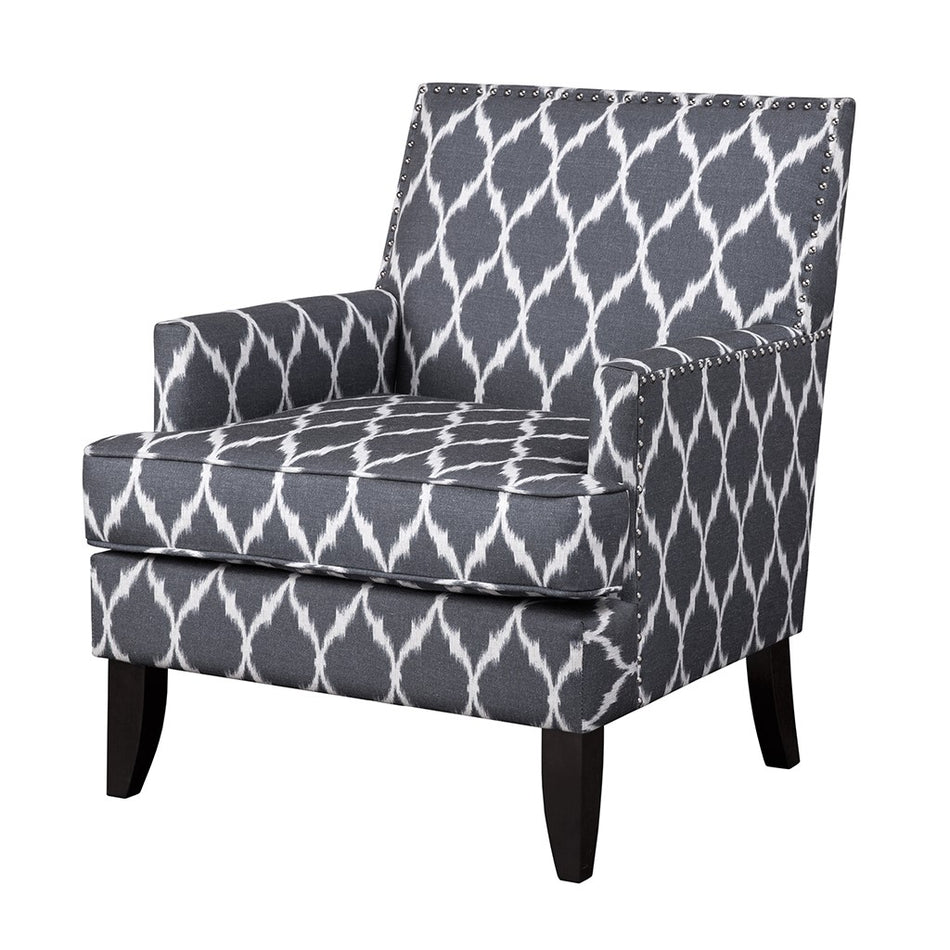 Colton Track Arm Club Chair - Grey / White