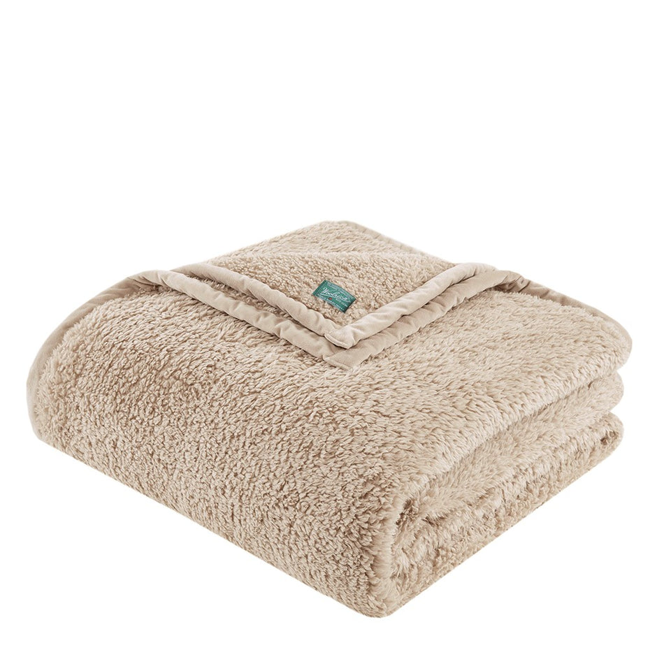 Burlington Berber Blanket - Tan - Twin Size