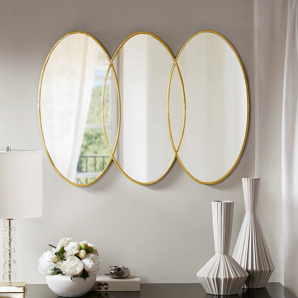 Madison Park Signature Eclipse Oval Wall Decor Mirror, Large Size 40x30" - Gold  Shop Online & Save - expresshomedirectr.com