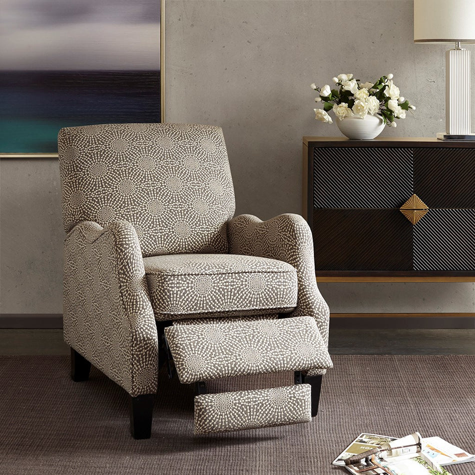 Hoffman Push Back Recliner - Beige Multi