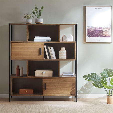 INK+IVY Matrix 4-Shelf Bookcase - Brown 