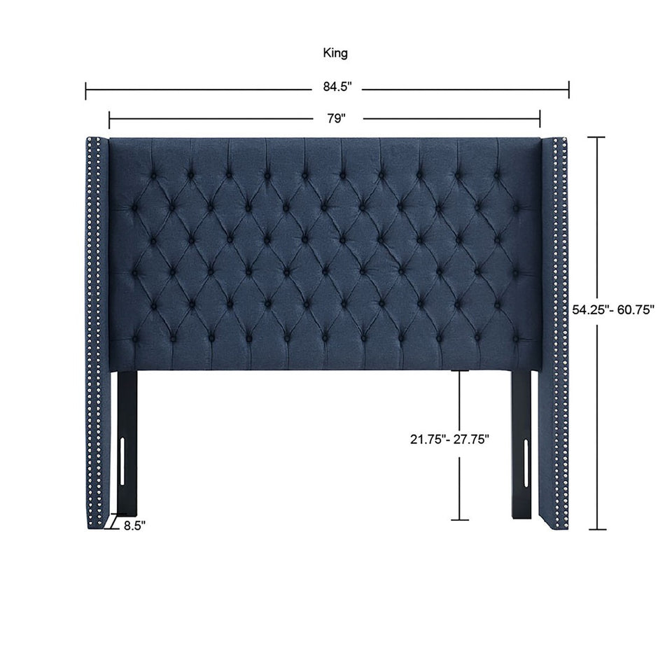 Amelia Upholstery Headboard - Navy - King Size