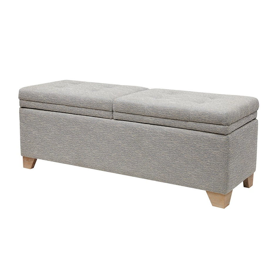 Ashcroft Soft Close Storage Bench - Grey Multi