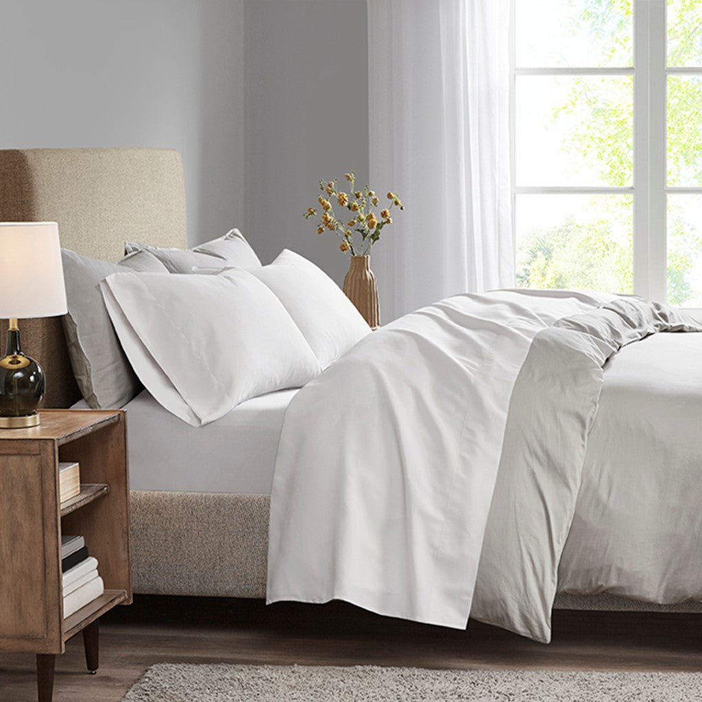 Madison Park 3M Microcell All Season Lightweight Sheet Set - White  - Twin Size Shop Online & Save - expresshomedirectr.com