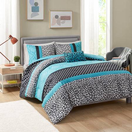 Mi Zone Chloe Comforter Set - Teal - Full Size / Queen Size