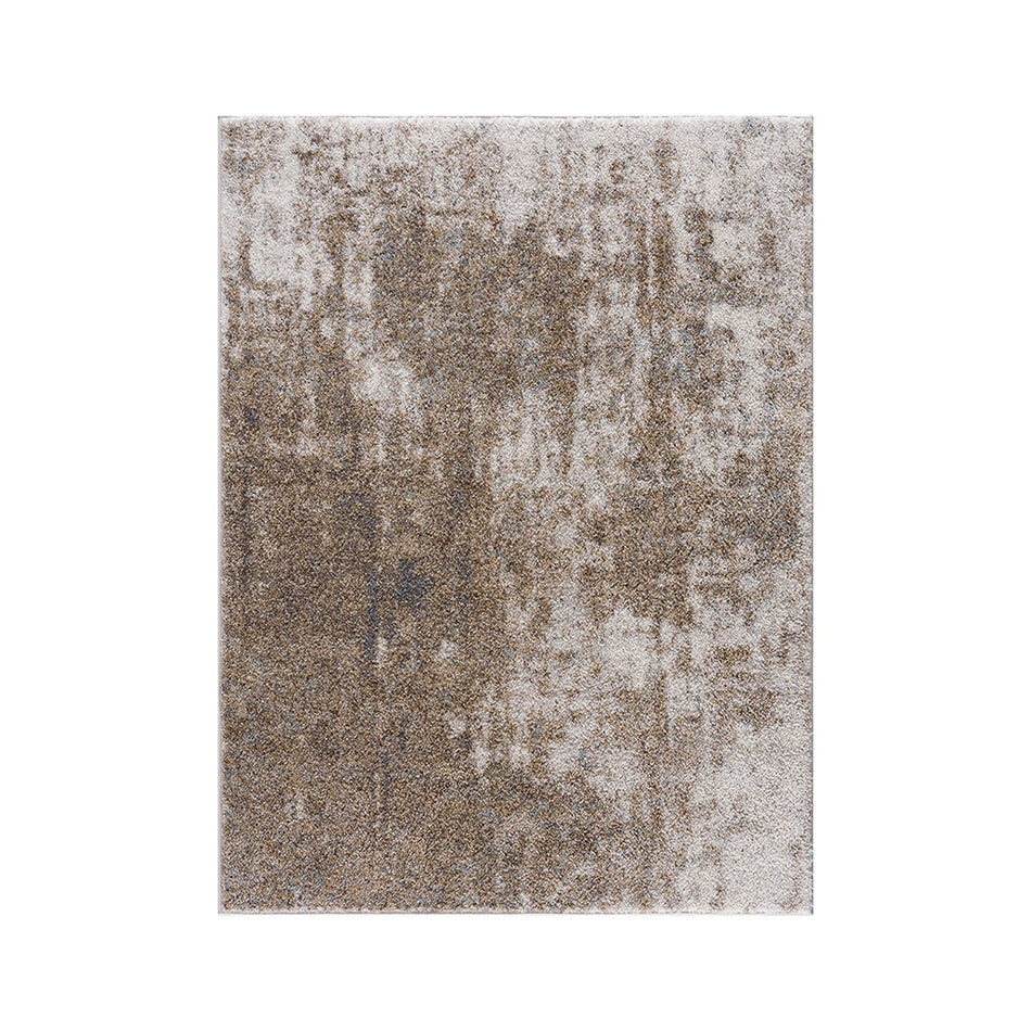 Haley Cozy Shag Abstract Area Rug - Grey / Cream - 6x9'