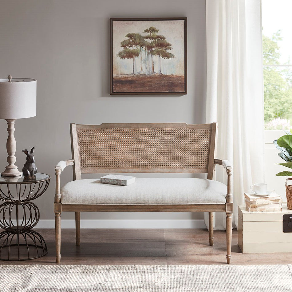 Madison Park Willshire Settee - Beige / Reclaimed Natural 