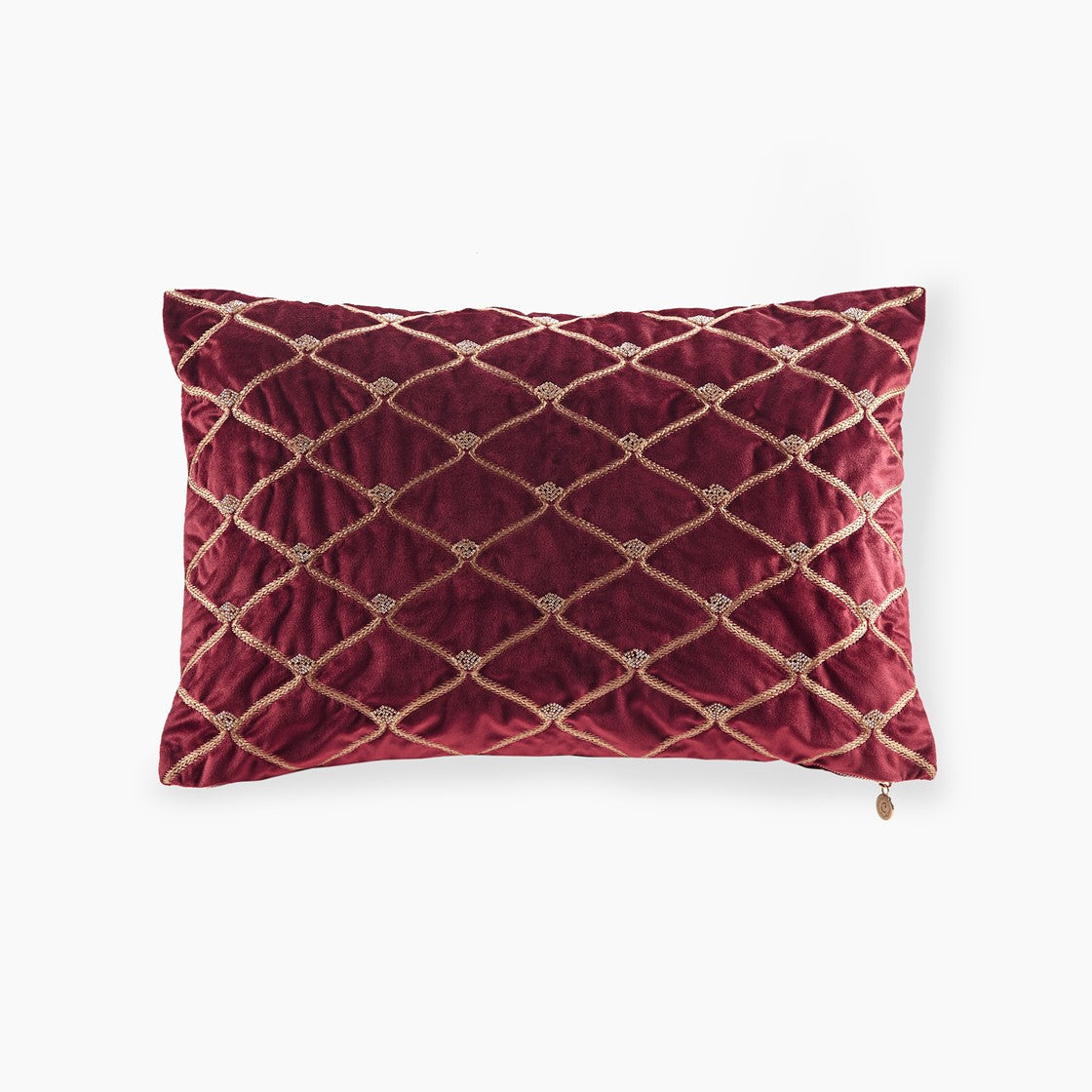 Croscill Classics Aumont Oblong Decor Pillow - Burgundy  - 22x15" Shop Online & Save - expresshomedirectr.com