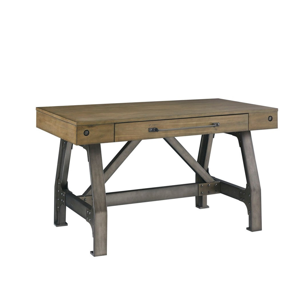 Lancaster Desk - Oak / Silver