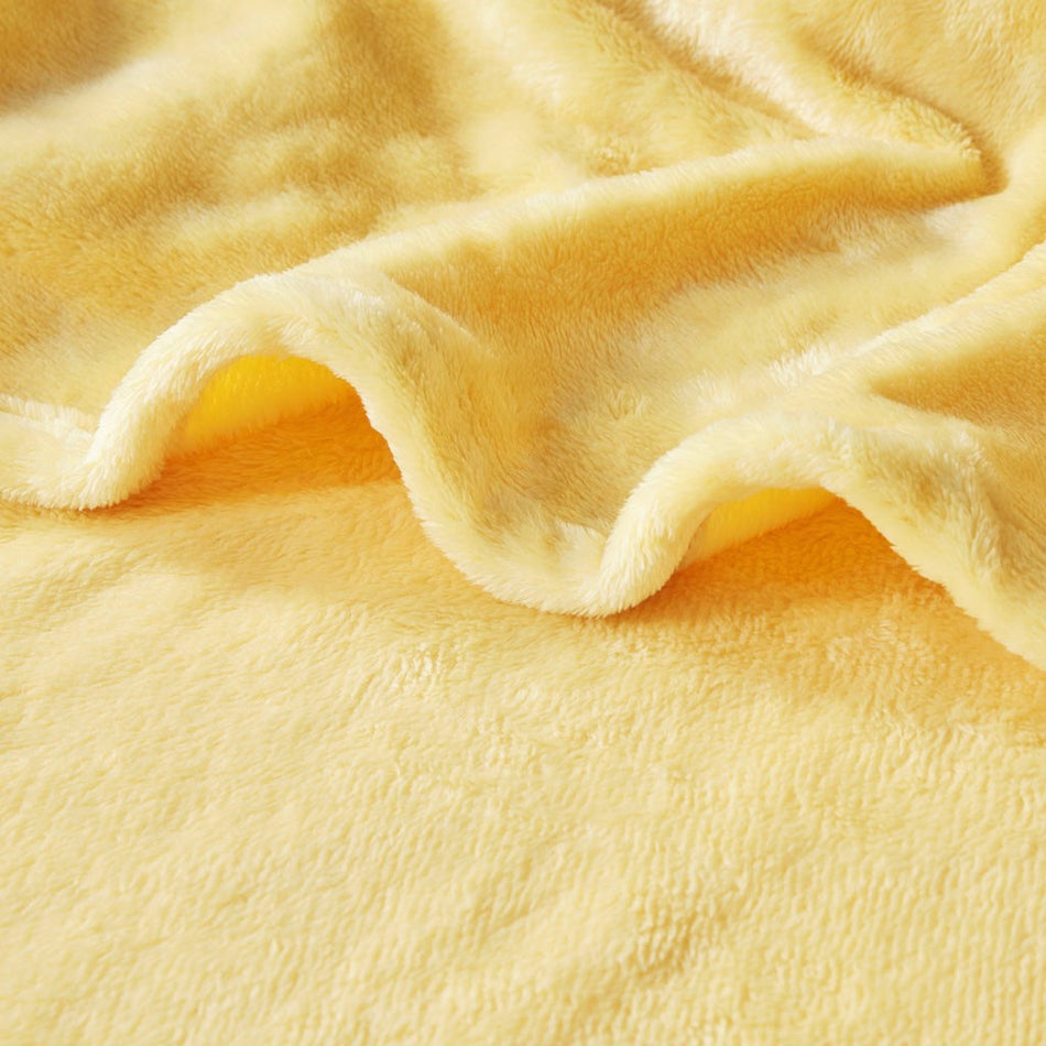 Microlight Plush Oversized Throw - Yellow - 60x70"