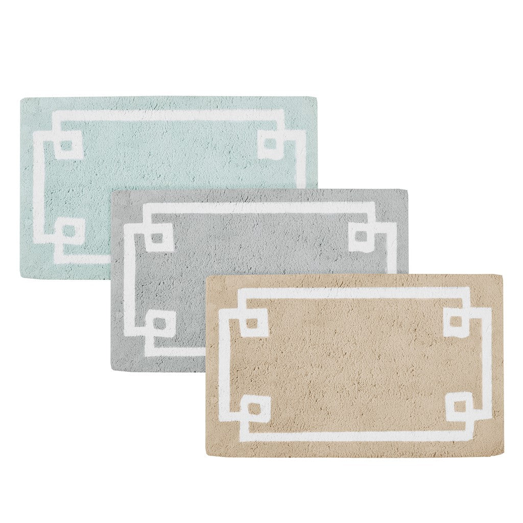 Madison Park Evan Cotton Tufted Bath Rug 24x72 - Seafoam - 24x72"