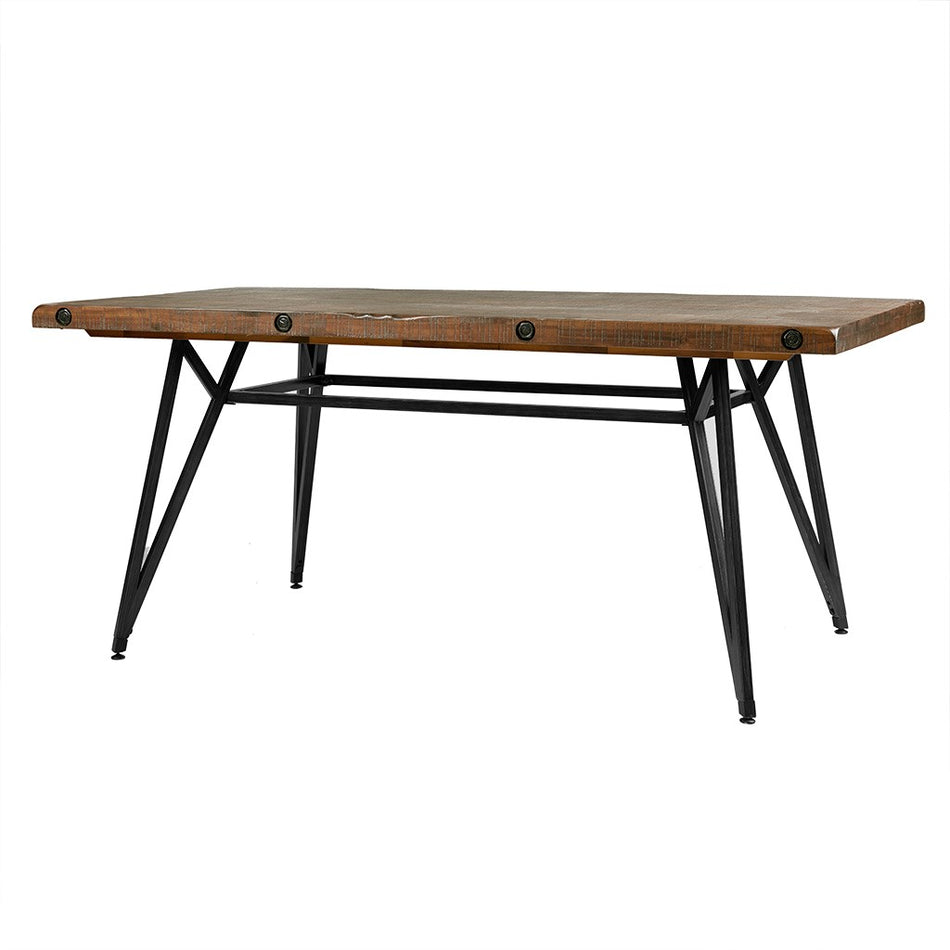 Trestle Dining / Gathering Table - Reclaimed Brown / Gun Metal