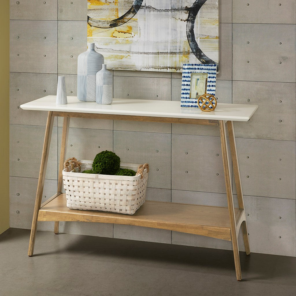 Madison Park Parker Console - Off White / Natural 