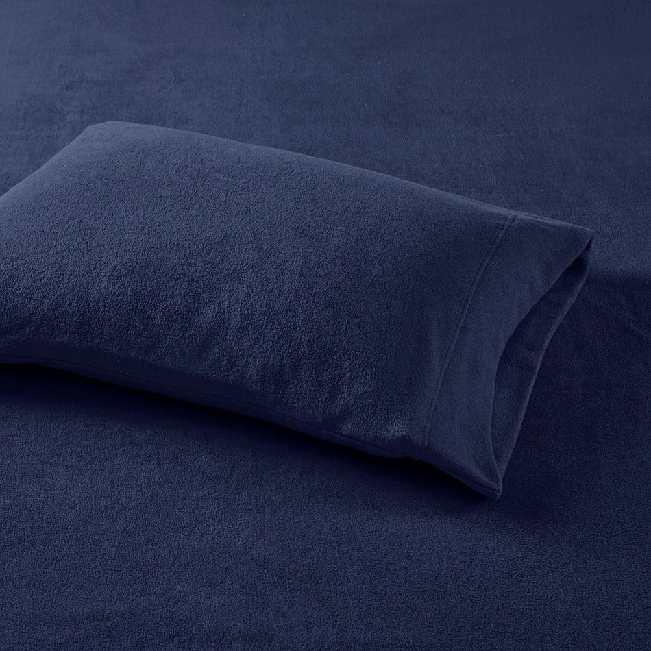 Micro Fleece Sheet Set - Navy - Cal King Size