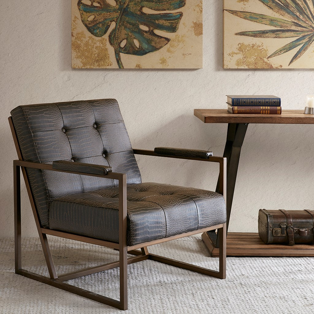 INK+IVY Waldorf Lounge Chair - Chocolate 