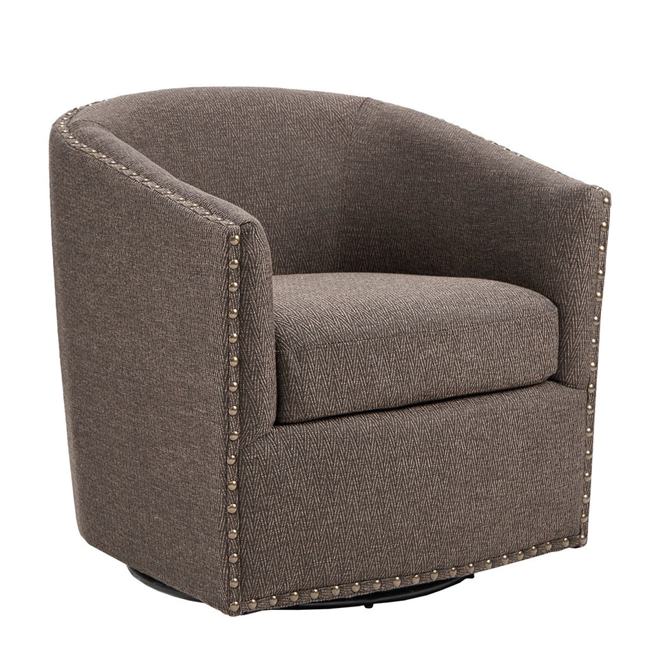 Tyler Swivel Chair - Chocolate