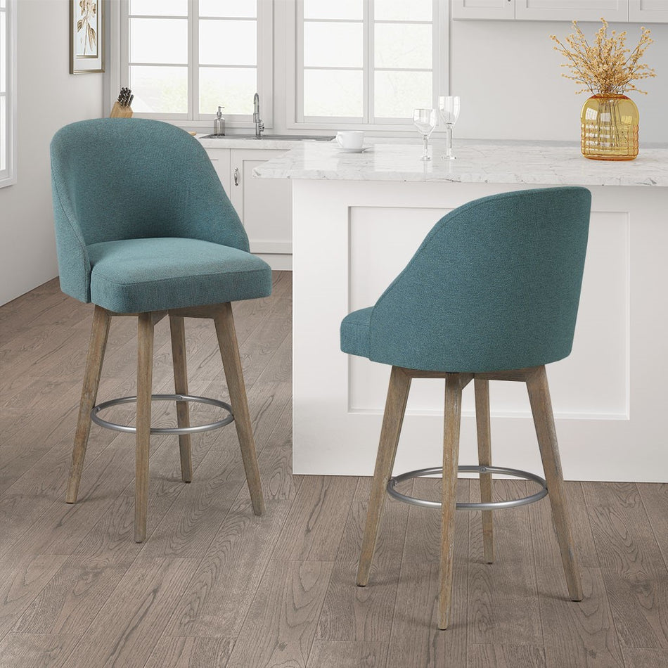 Pearce Bar Stool with Swivel Seat - Blue