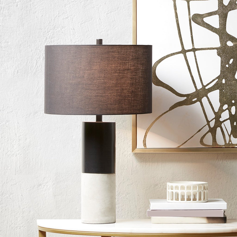 Fulton Concrete Table Lamp - Black / Grey