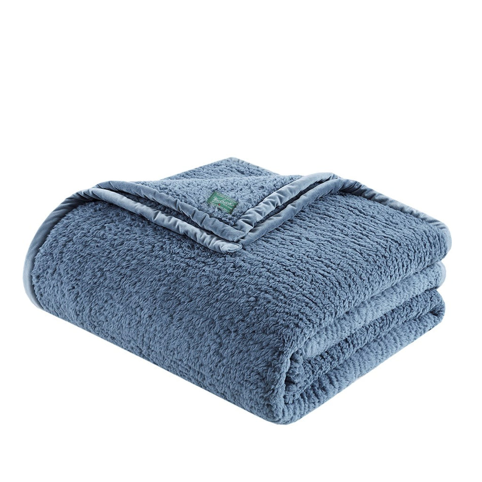 Burlington Berber Blanket - Blue - Twin Size