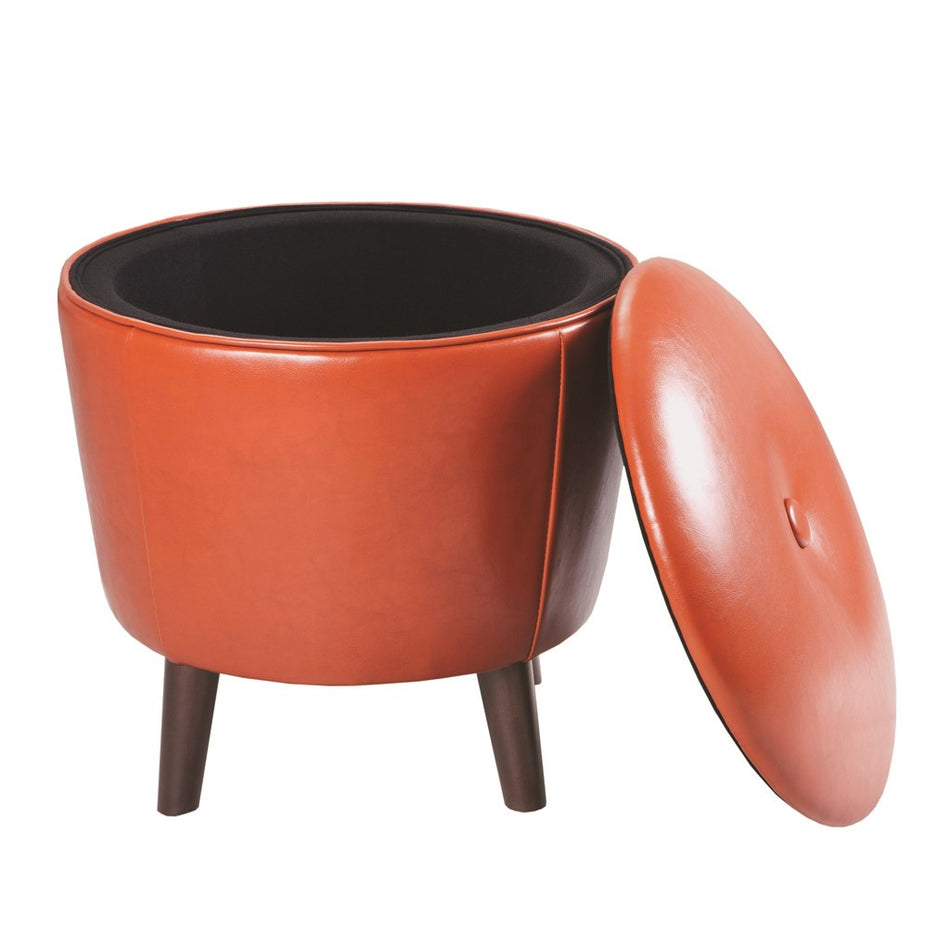 Crosby Storage Ottoman - Orange