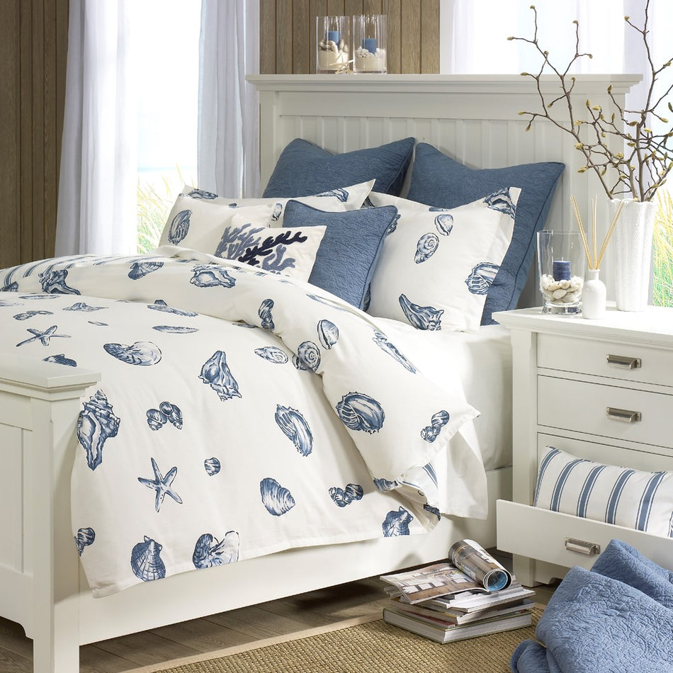 Harbor House Beach House 2 Piece Duvet Cover Set - Blue - Twin Size