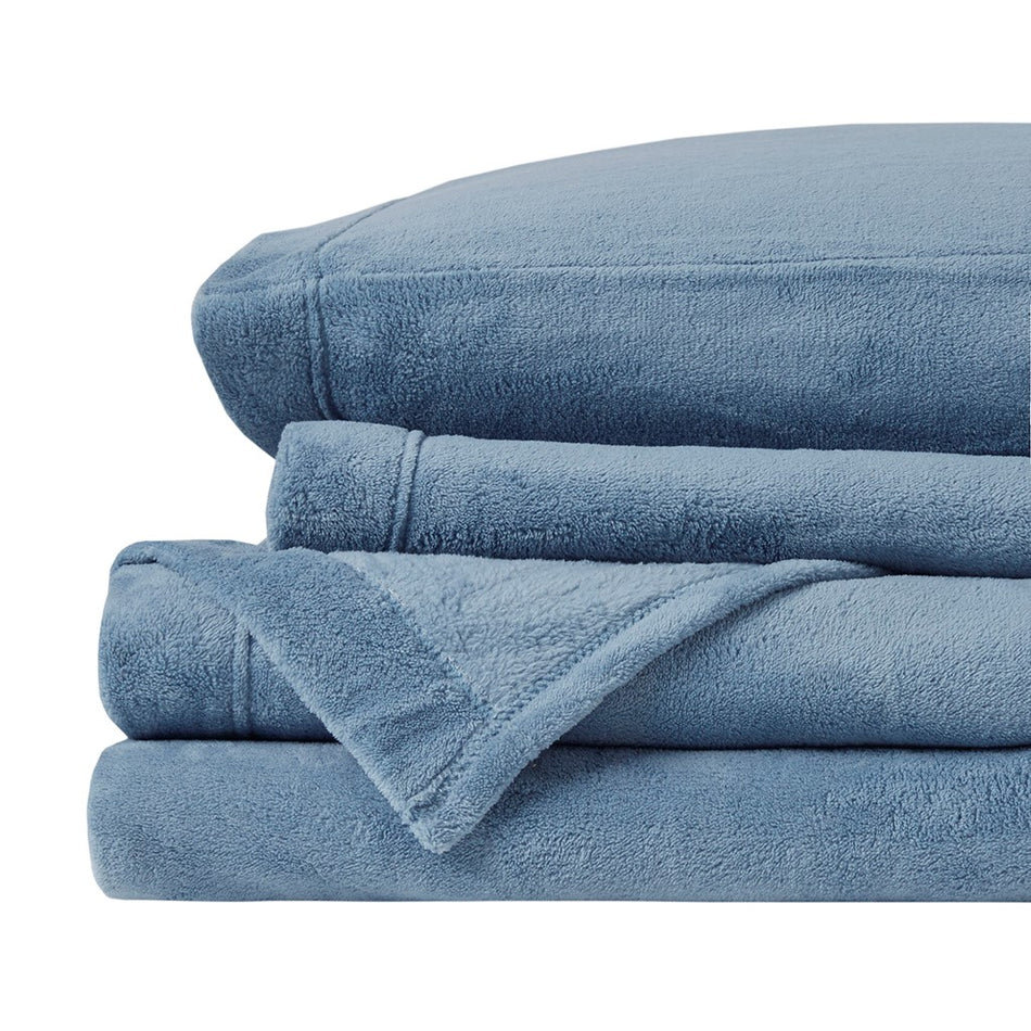 Soloft Plush Sheet Set - Blue - King Size