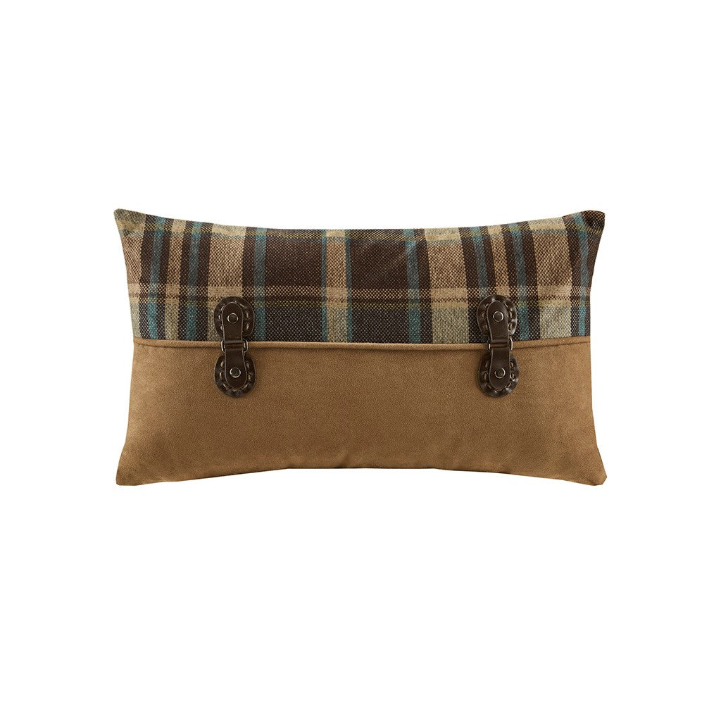 Woolrich Hadley Plaid Pieced Oblong Pillow - Multicolor - 12x20"