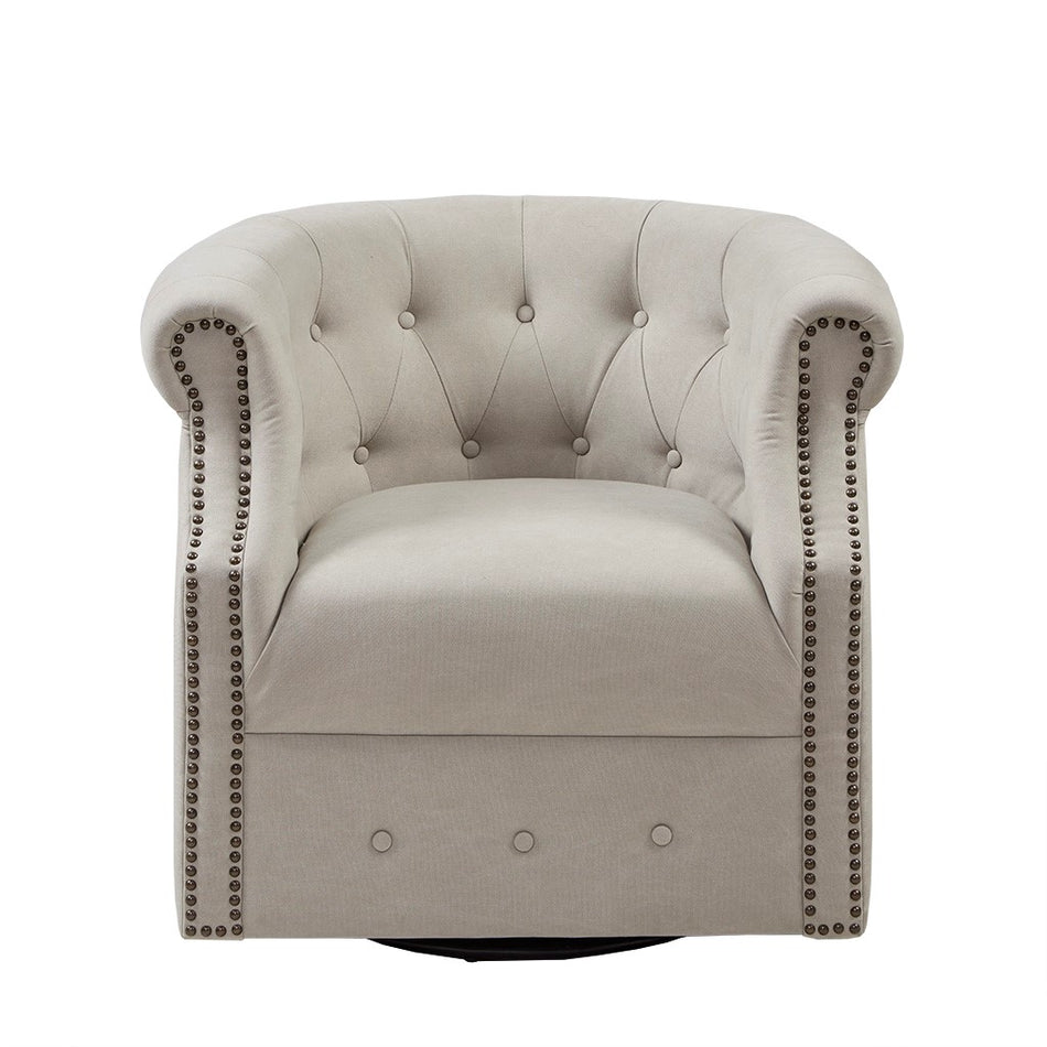 Owen Swivel Chair - Beige