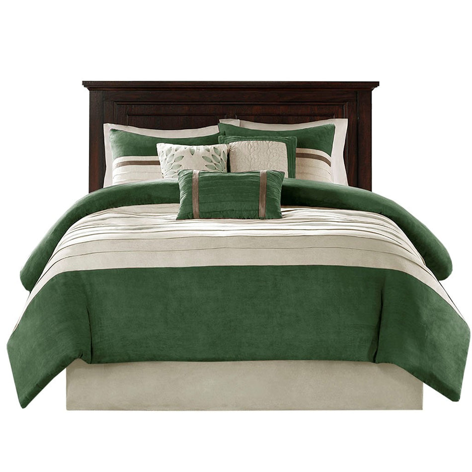 Palmer 7 Piece Comforter Set - Green - Cal King Size