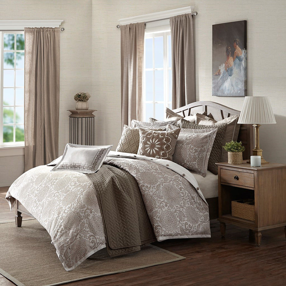 Sophia Comforter Set - Ivory - Queen Size