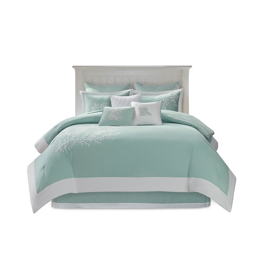 Coastline Comforter Set - Aqua - Cal King Size