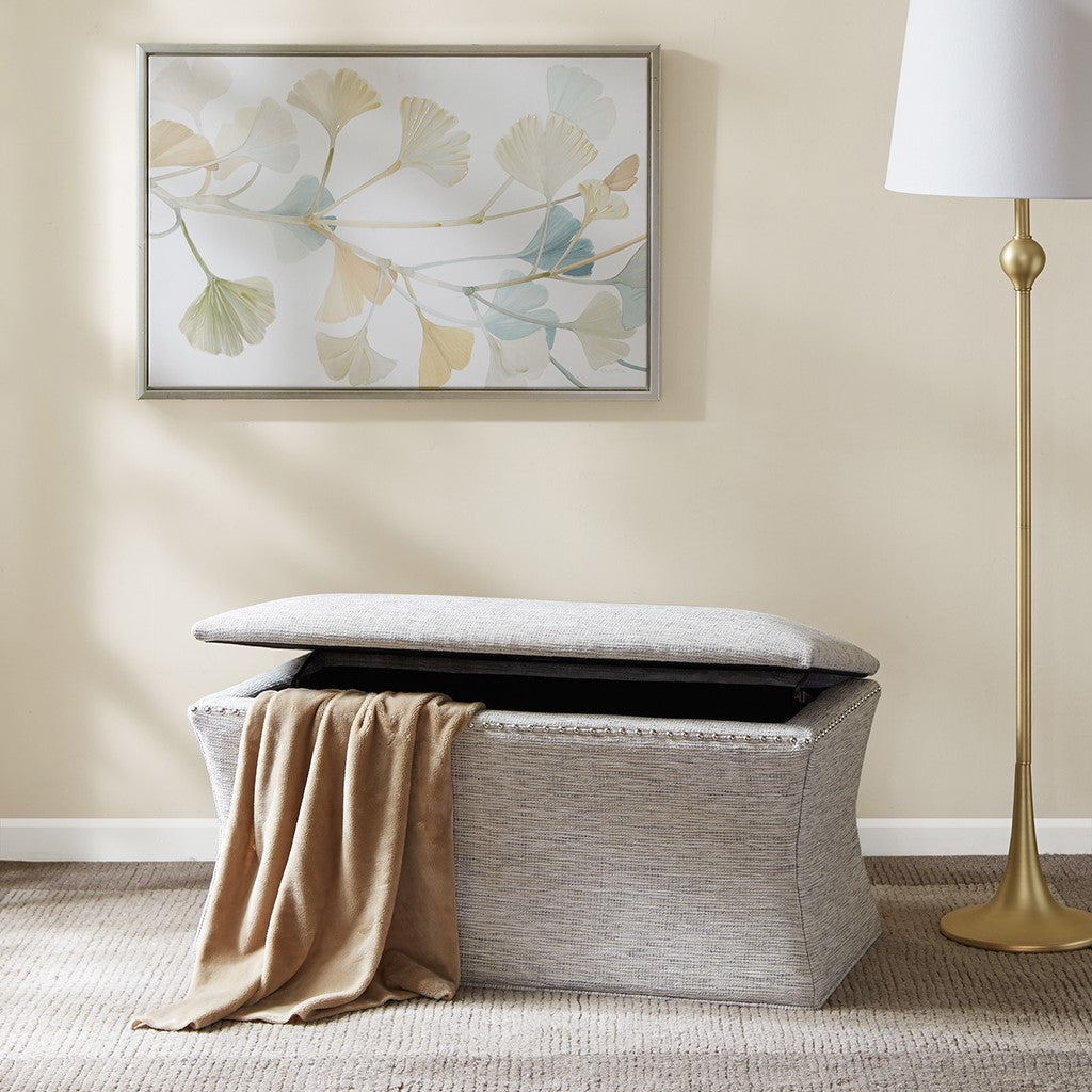 Madison Park Bijou Storage Bench - Grey Multi 