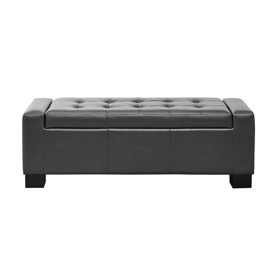 Mirage Tufted Top Soft Close Storage Bench - Grey