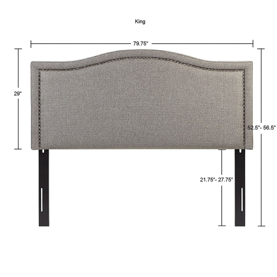 Nadine Upholstery Headboard - Grey - King Size