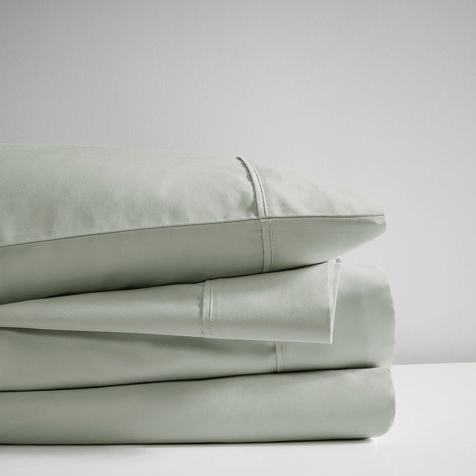 525 Thread Count Cotton Blend Sheet Set - Sage - Queen Size