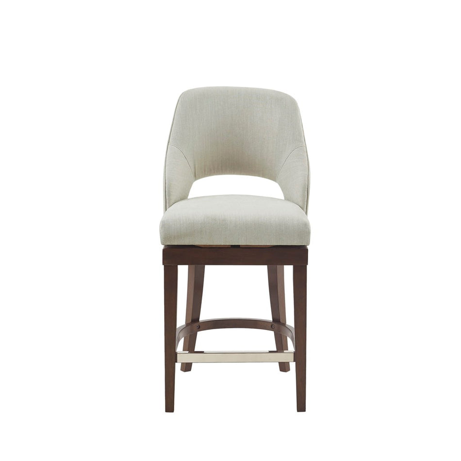 Jillian Counter Stool with Swivel Seat - Cream