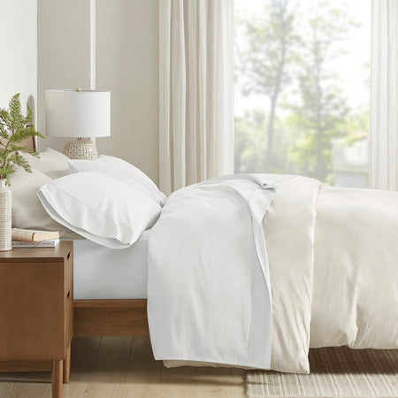 Clean Spaces 300TC BCI Cotton 300TC BCI Cotton Sheet Set - White - Twin Size