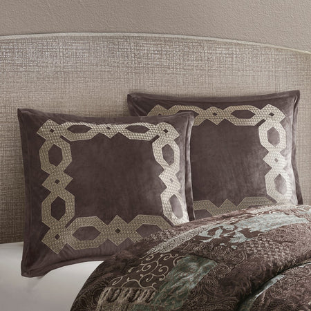 Croscill Classics Clermont European Pillow Sham - Brown  - 26x26" Shop Online & Save - expresshomedirectr.com