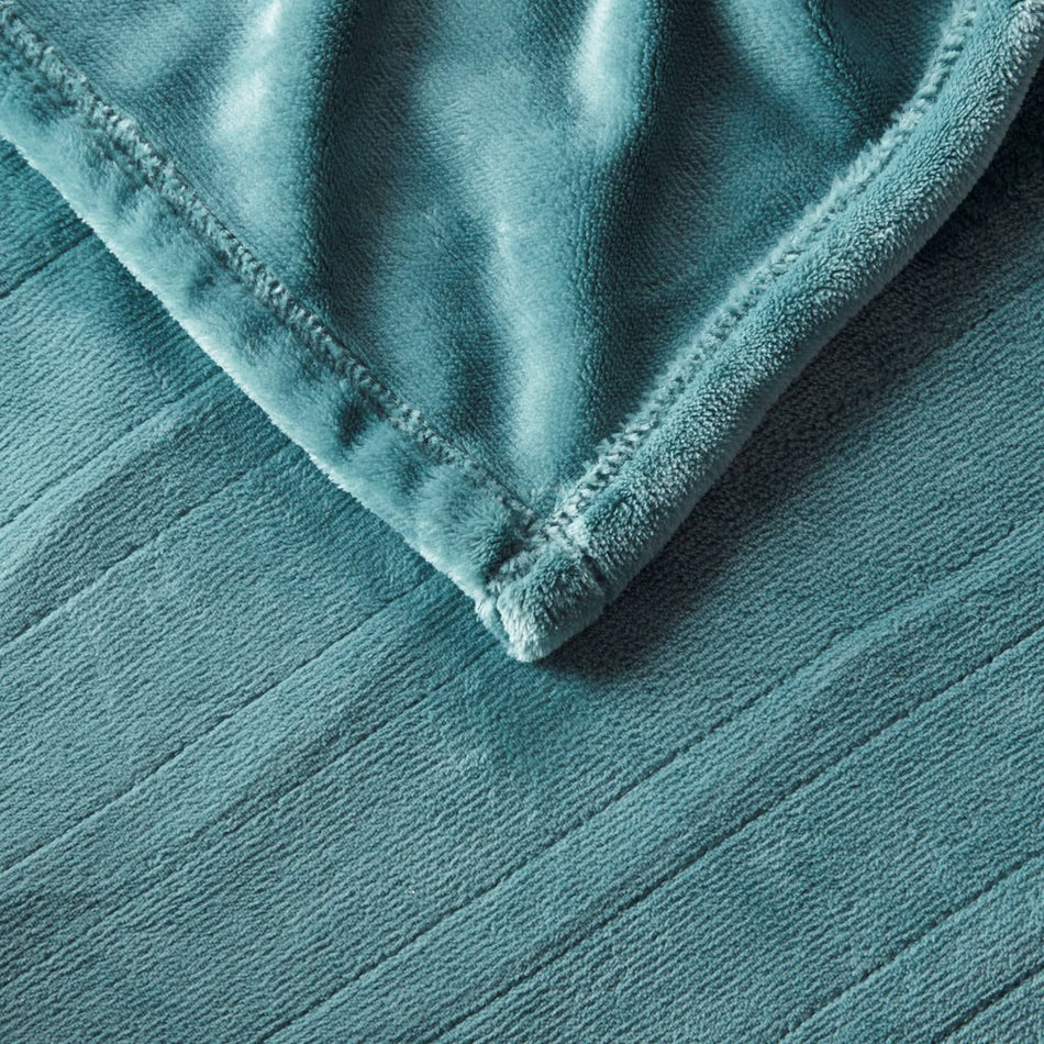 Plush Heated Throw - Teal - 50x60"